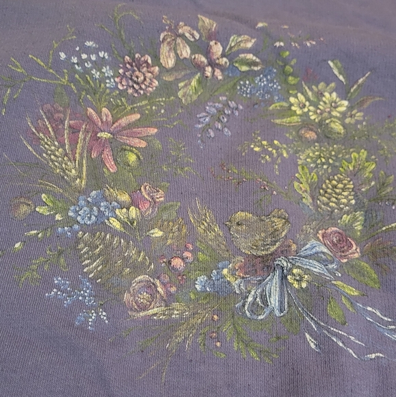 2/$20 Northern Reflections Wreath Print Sweater - Picture 3 of 5